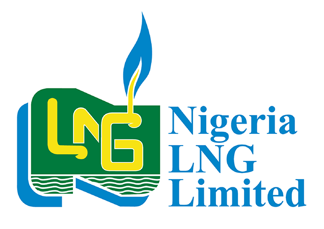 A logo for nigeria lng limited with a flame