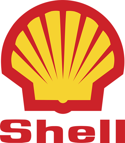 A shell logo with the word shell below it