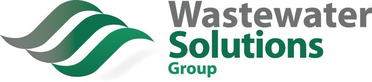 The logo for wastewater solutions group is green and white