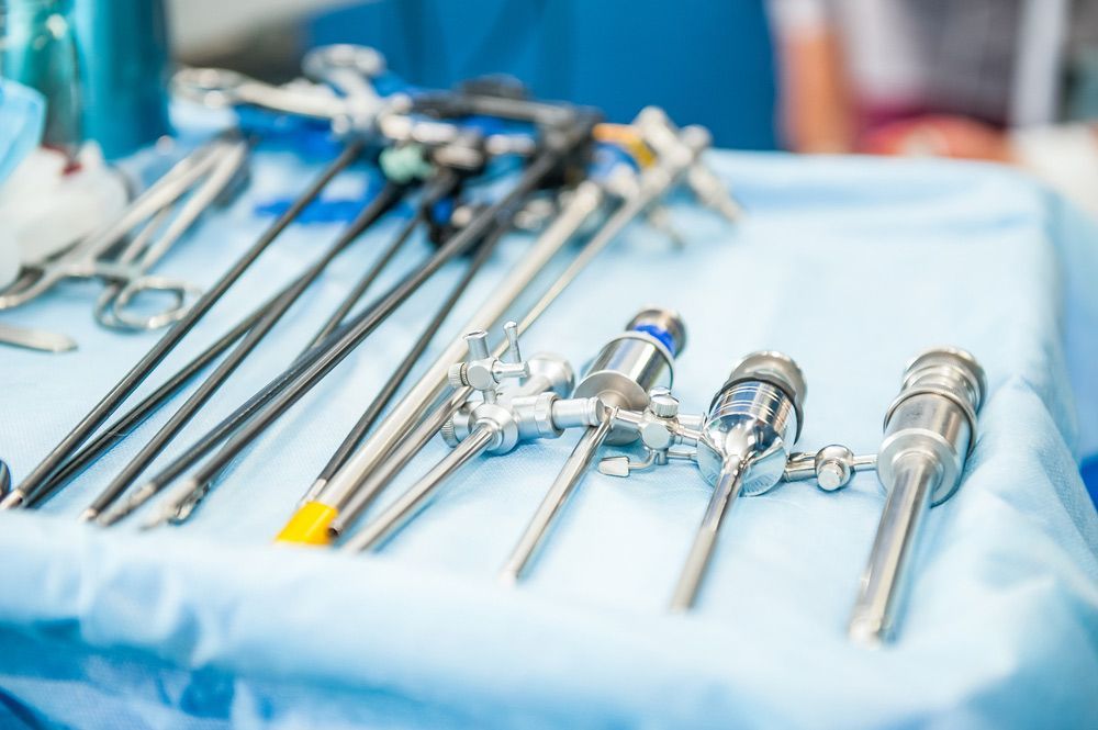 A Bunch of Surgical Instruments are Sitting on a Table — Brisbane Upper GI Surgery in Chermside, QLD