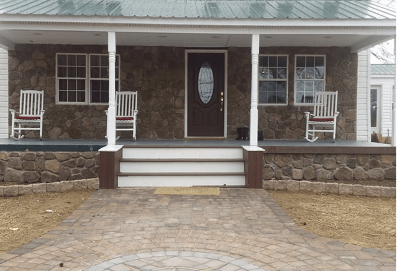 House front walkway compass rose