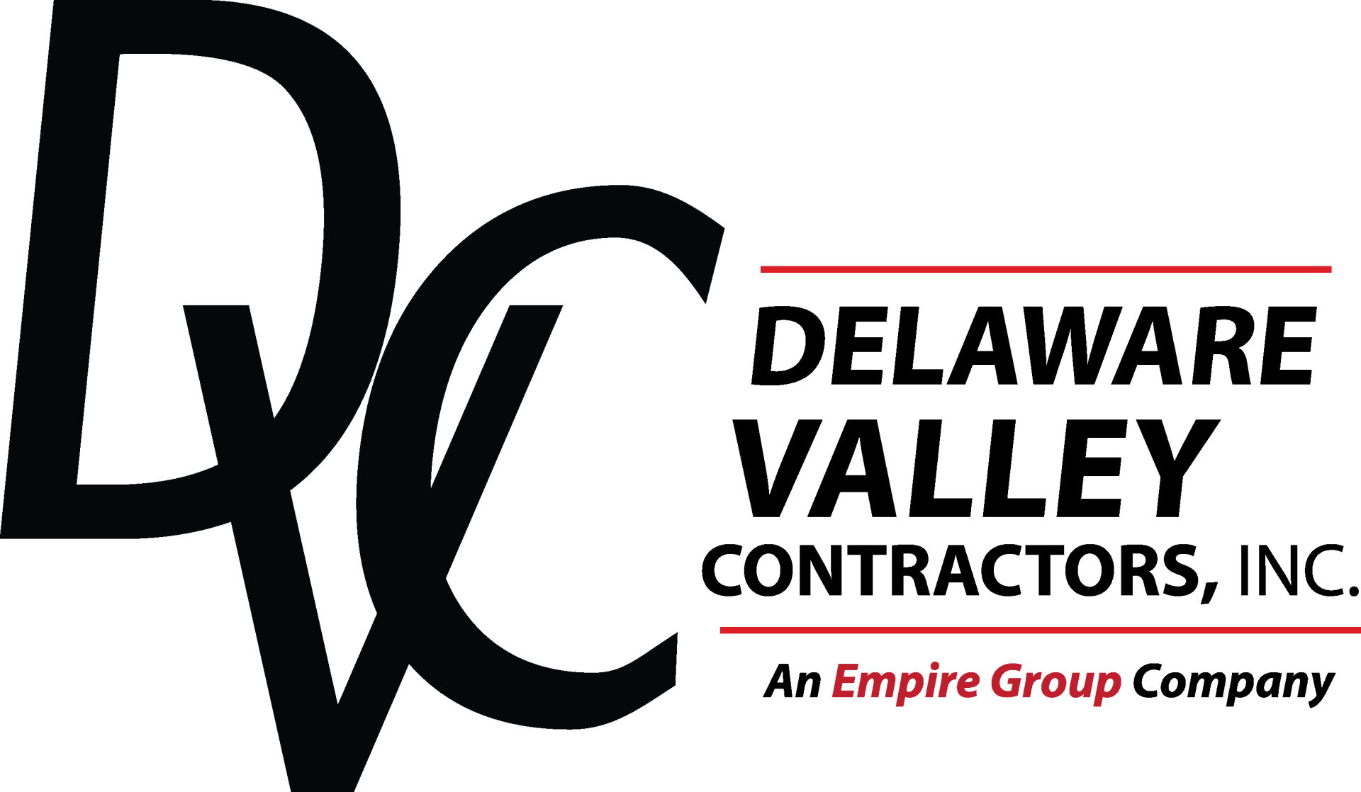 The logo for delaware valley contractors , inc. is an empire group company.