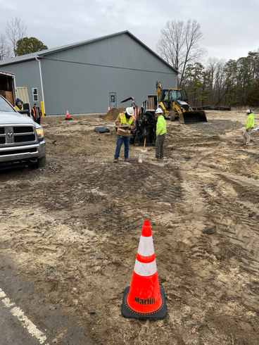 Provided a new water service to the brand new garage for the Brick Township Police Department