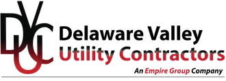 The delaware valley utility contractors logo is an empire group company.