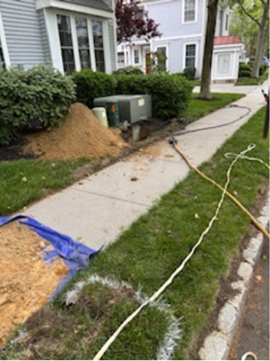 DVUC crew replacing compromised primary wire from a transformer.