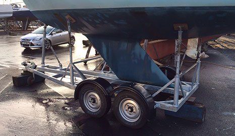 Steel boat trailers by Ian Hitchman Fabrications Ltd