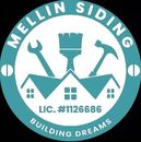 Mellin Siding logo with teal roof, tools, and &ldquo;Building Dreams&rdquo; text