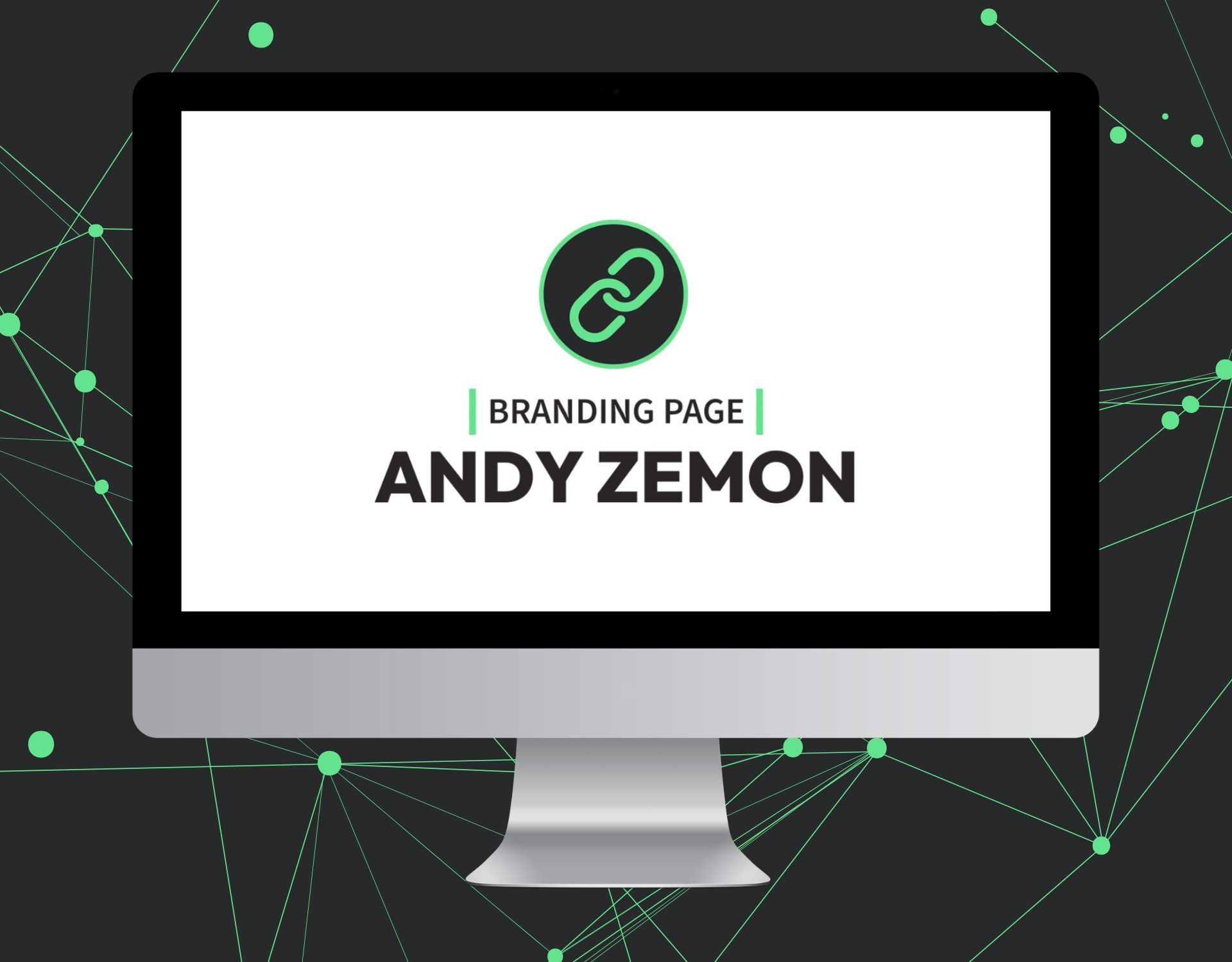 A computer screen with the name andy zemon on it