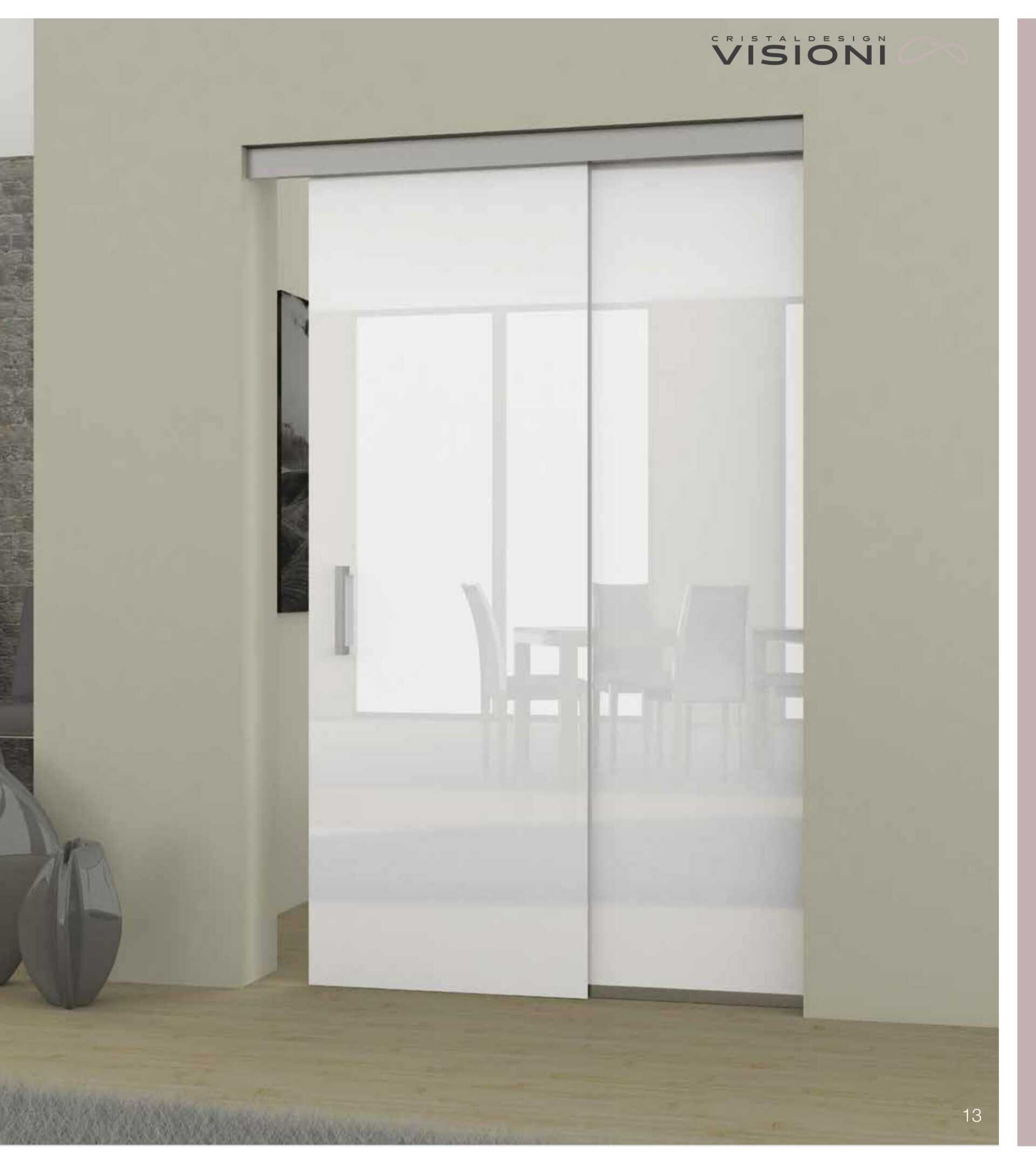 Porta in vetro bianca