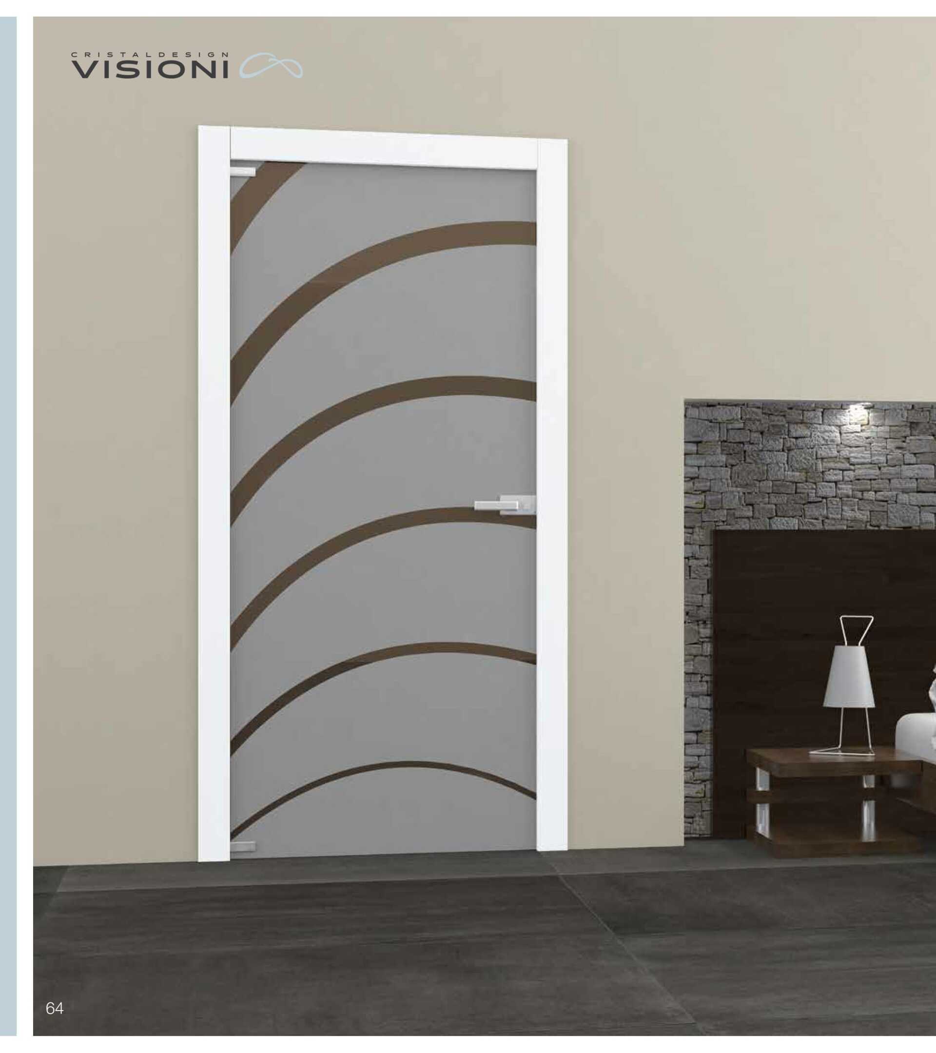 Porta di vetro per abitazione