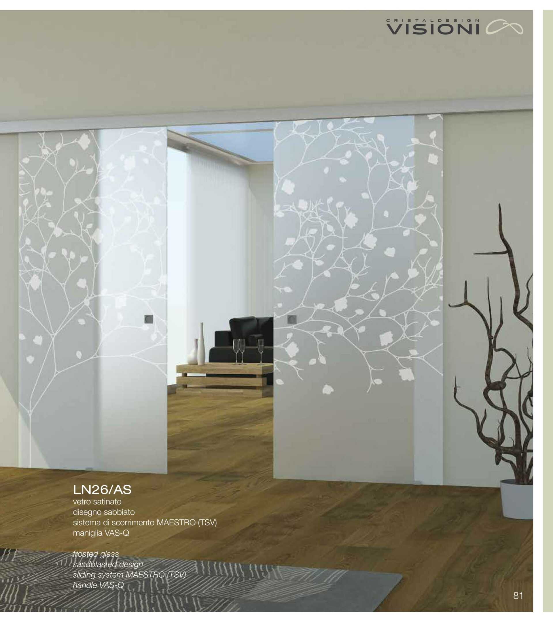 Porta di vetro bianca