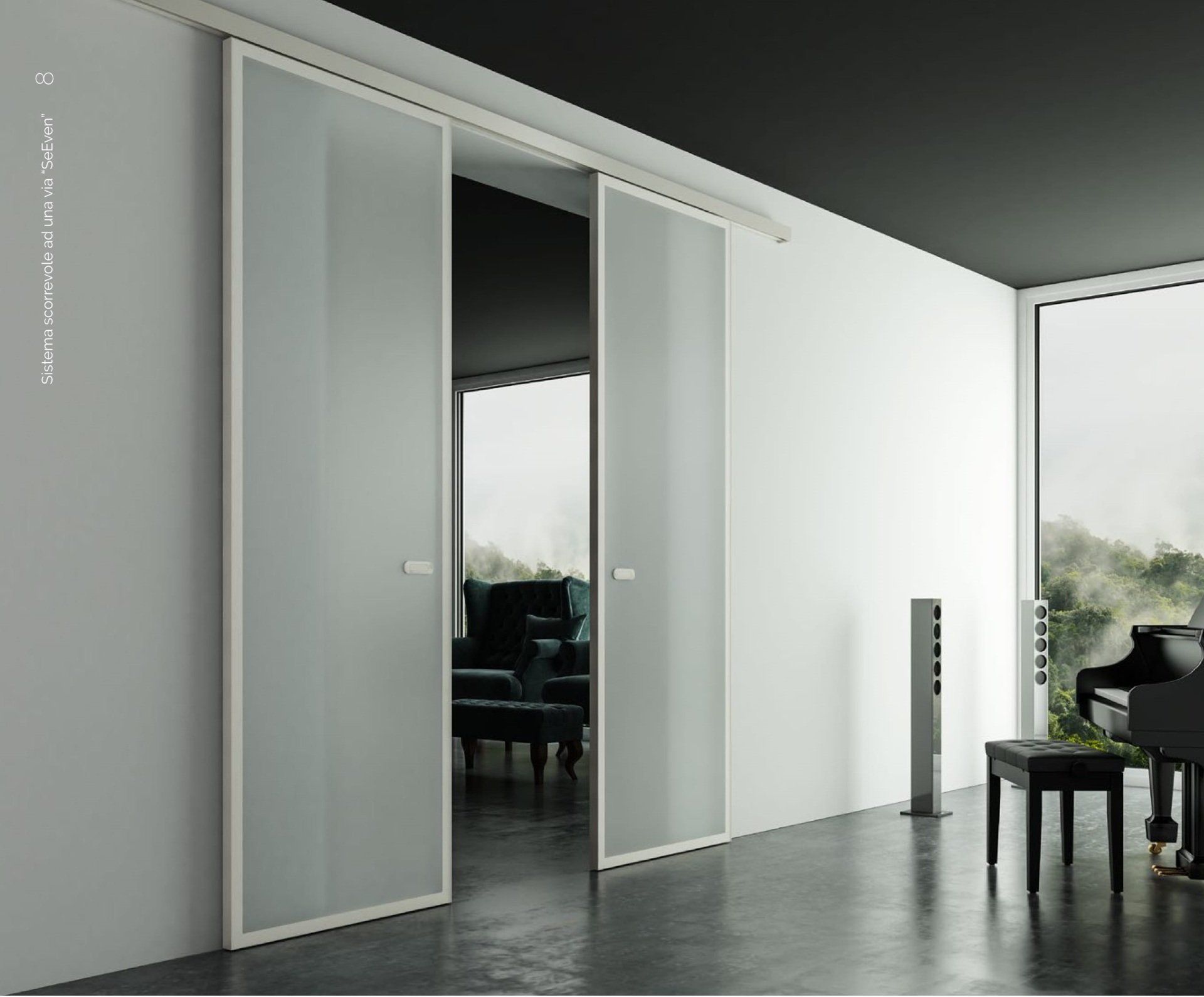 Porta bianca scorrevole