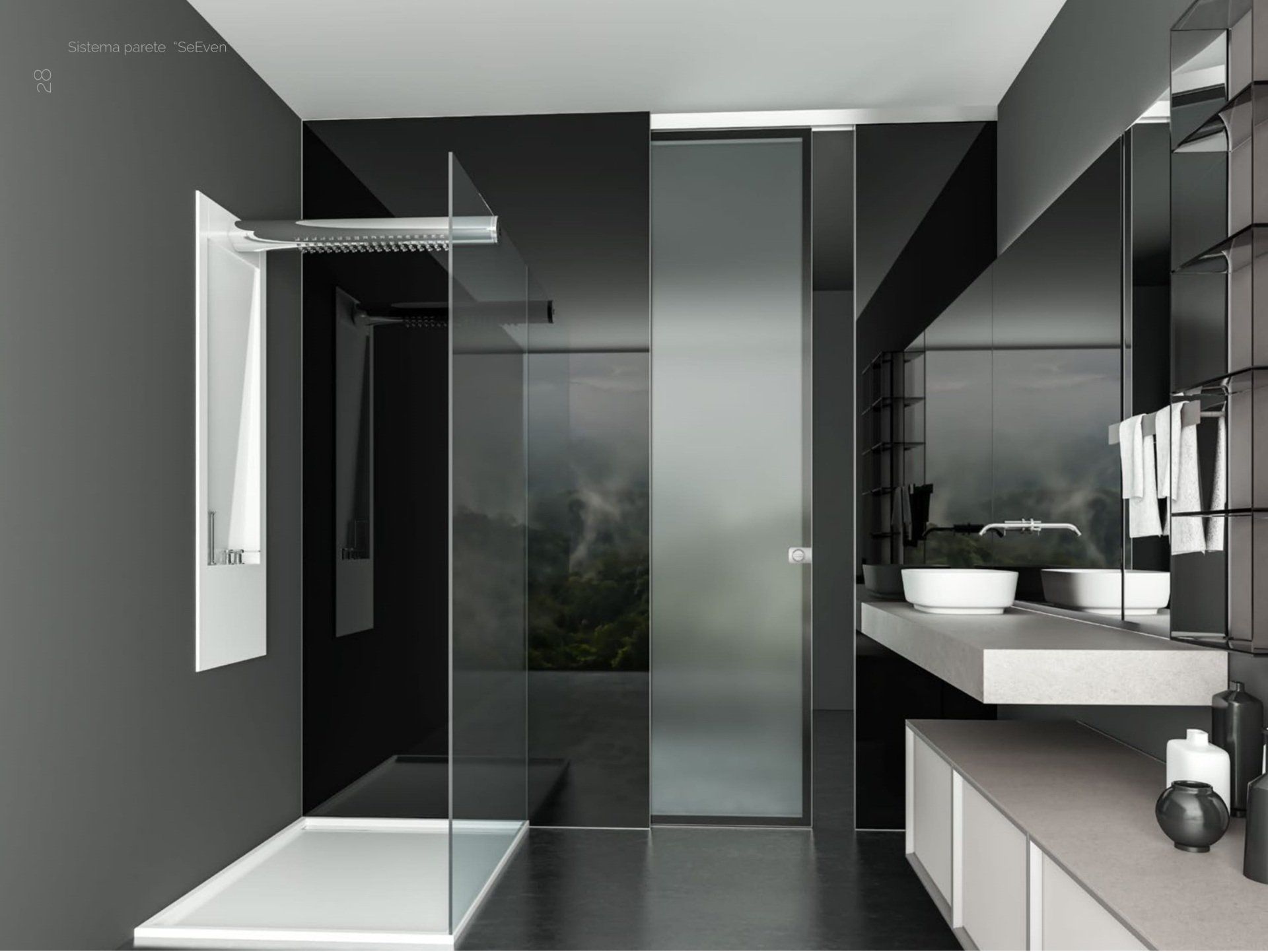 Porta moderna di un bagno