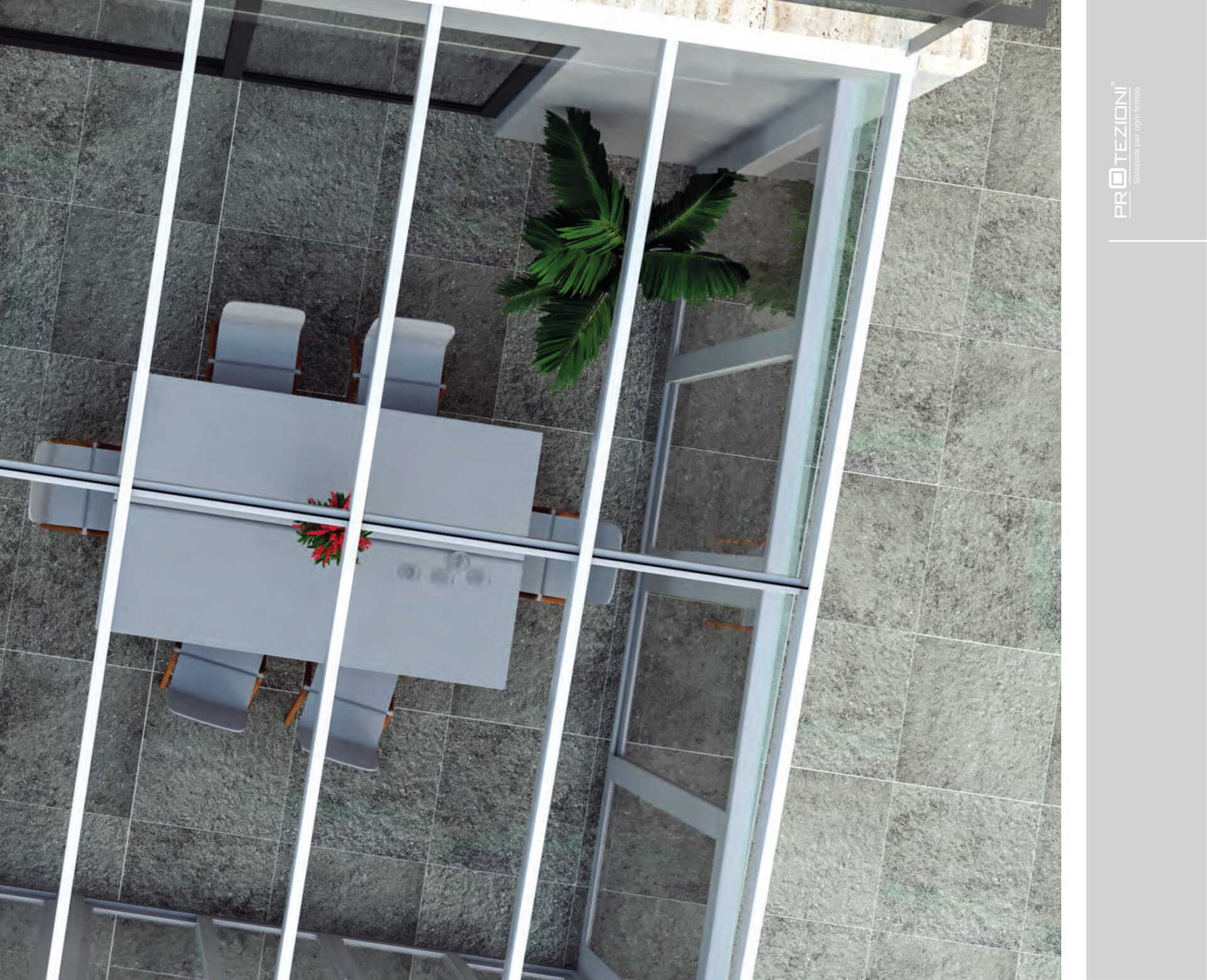 Vista di un gazebo dall'alto