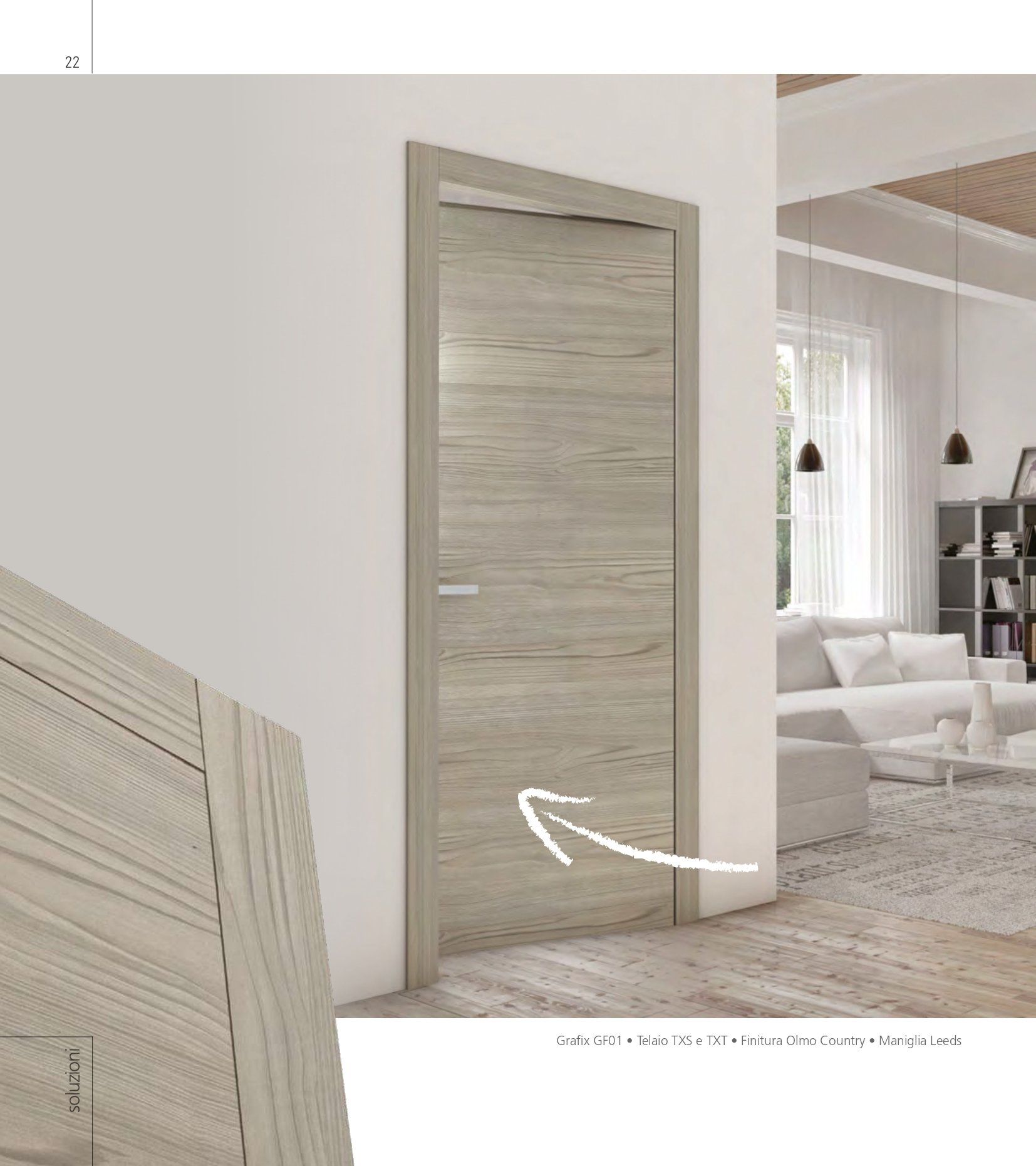 Porta grigia in legno