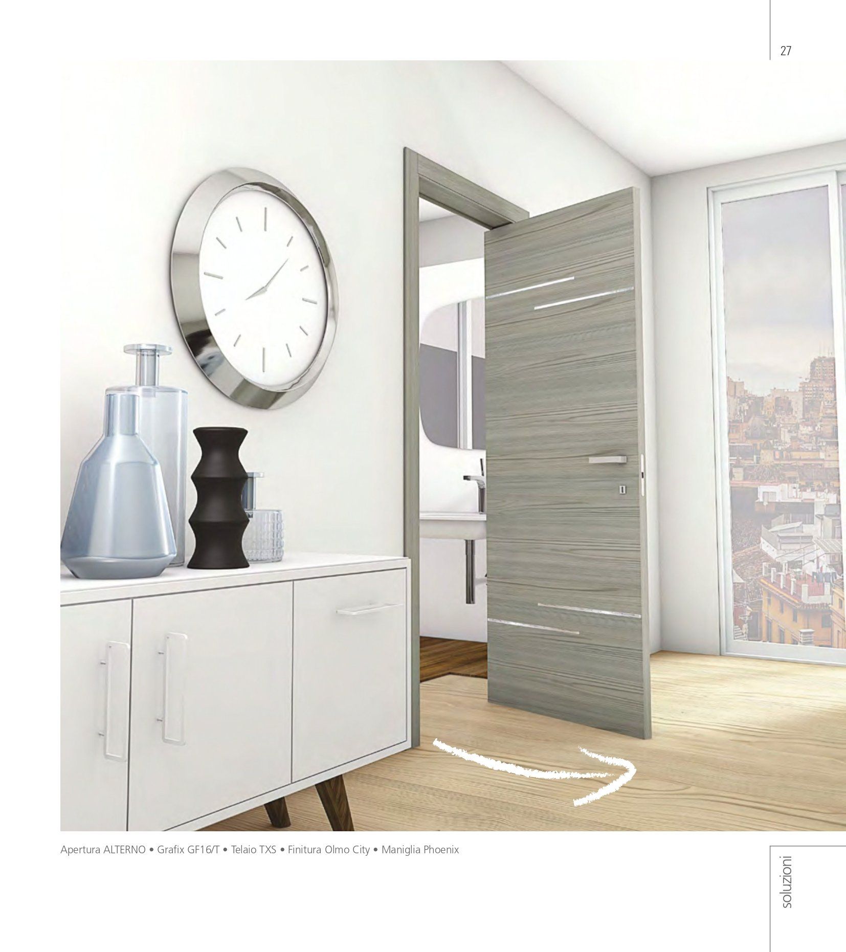 Porta in legno per bagno