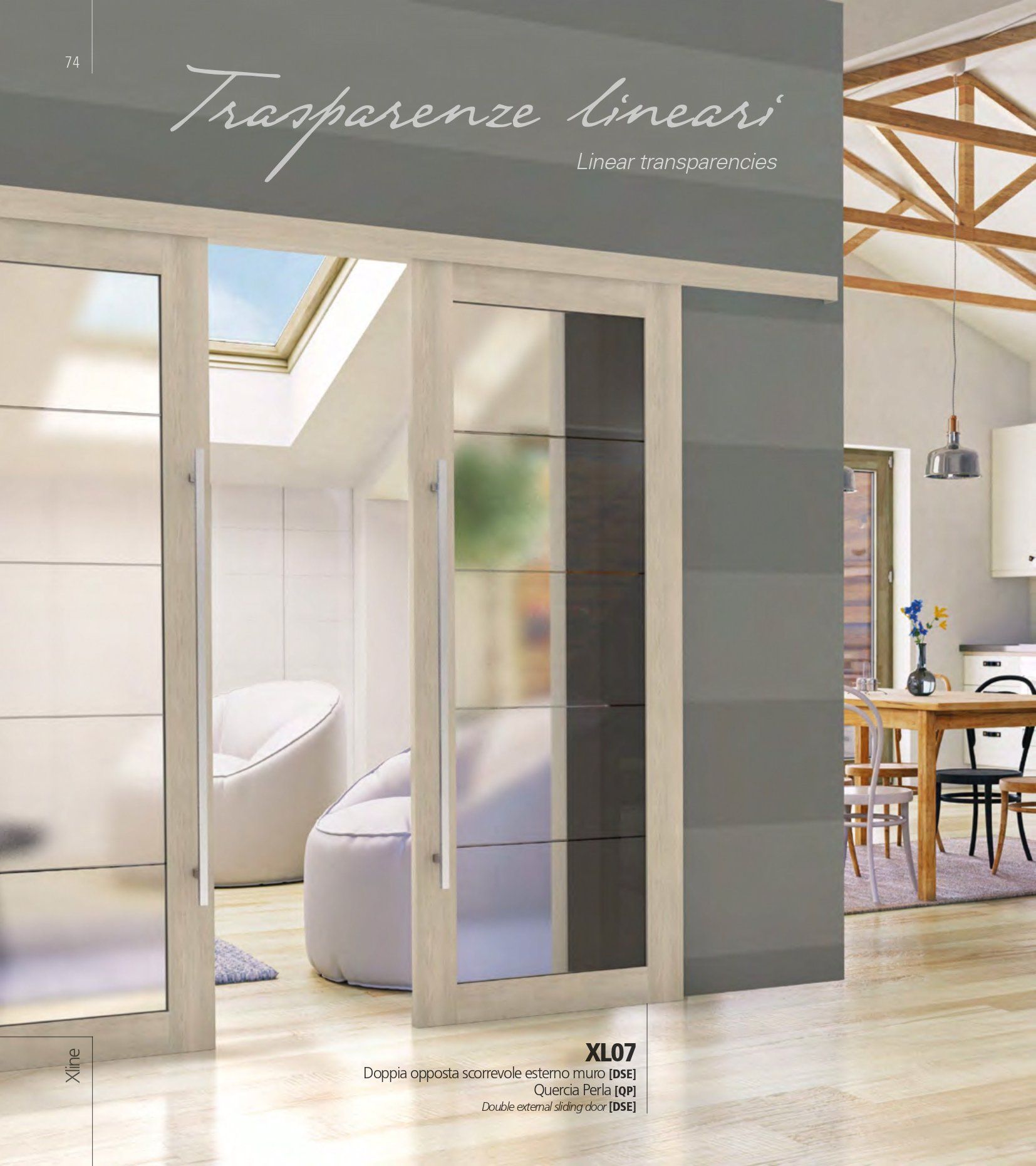 Porta bianca scorrevole