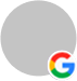 Gray circle with Google's colorful 
