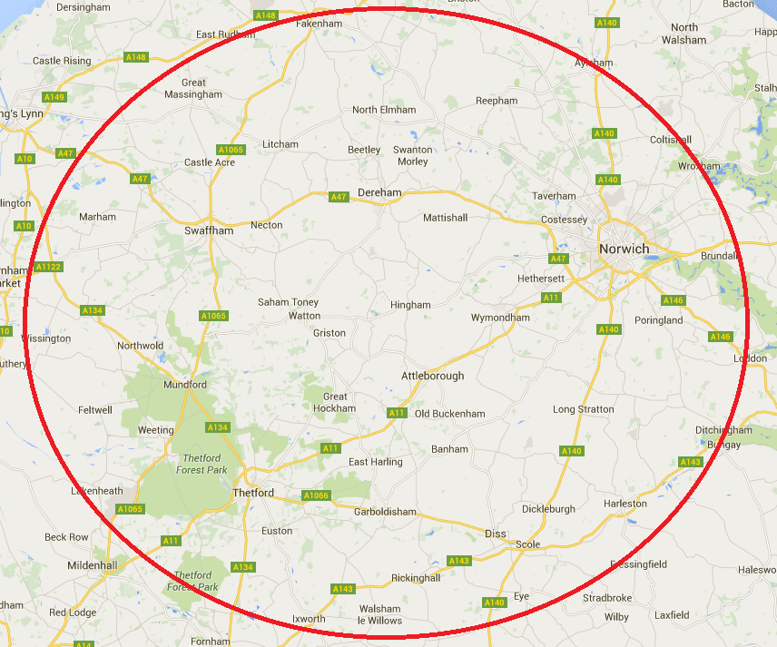 Areas covered