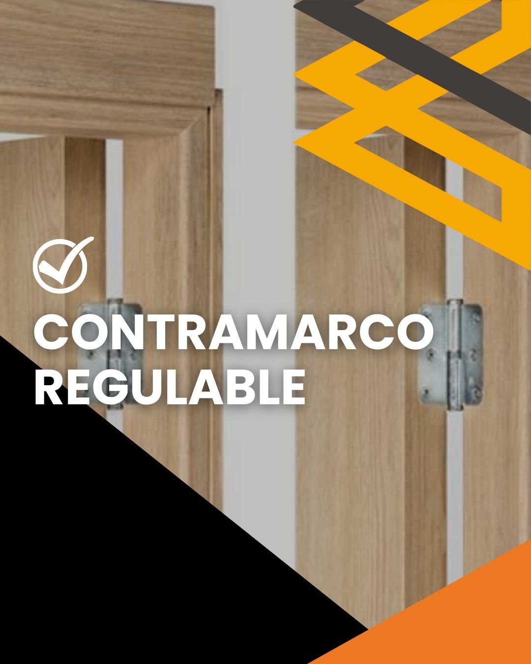 Una imagen de una puerta con las palabras contramarco regulable en ella.