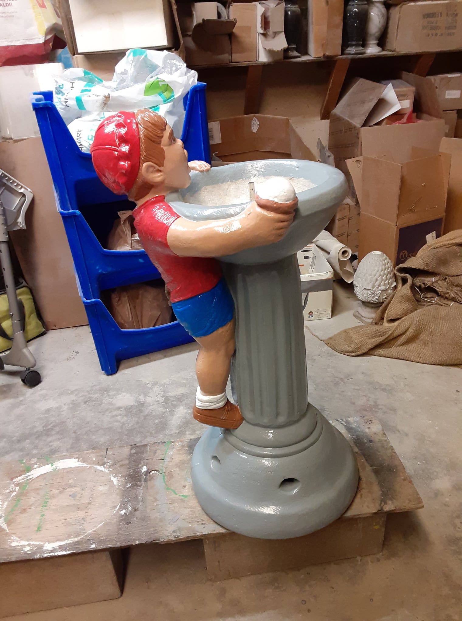 Boy Bird Baths — St Louis, MO — St Louis Ornamental Stone