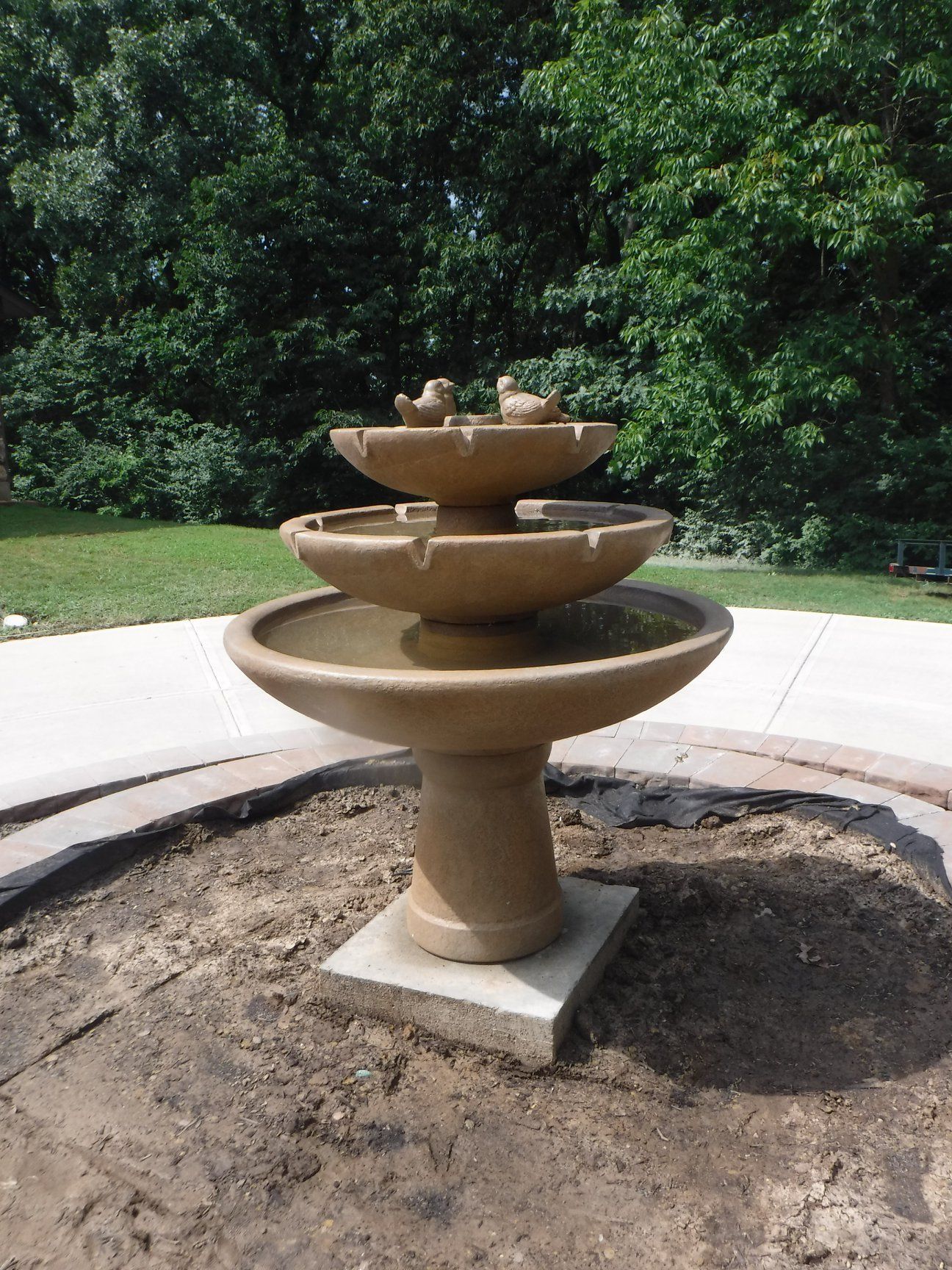 Brown Painted Fountain — St Louis, MO — St Louis Ornamental Stone