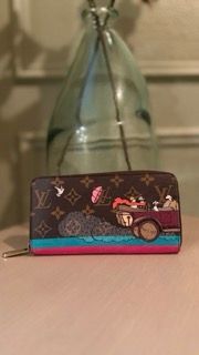 Louis Vuitton Monogram Christmas Animation Zippy Wallet Hibiscus