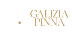 Logo “GALIZIA PINNA” color oro su sfondo bianco.