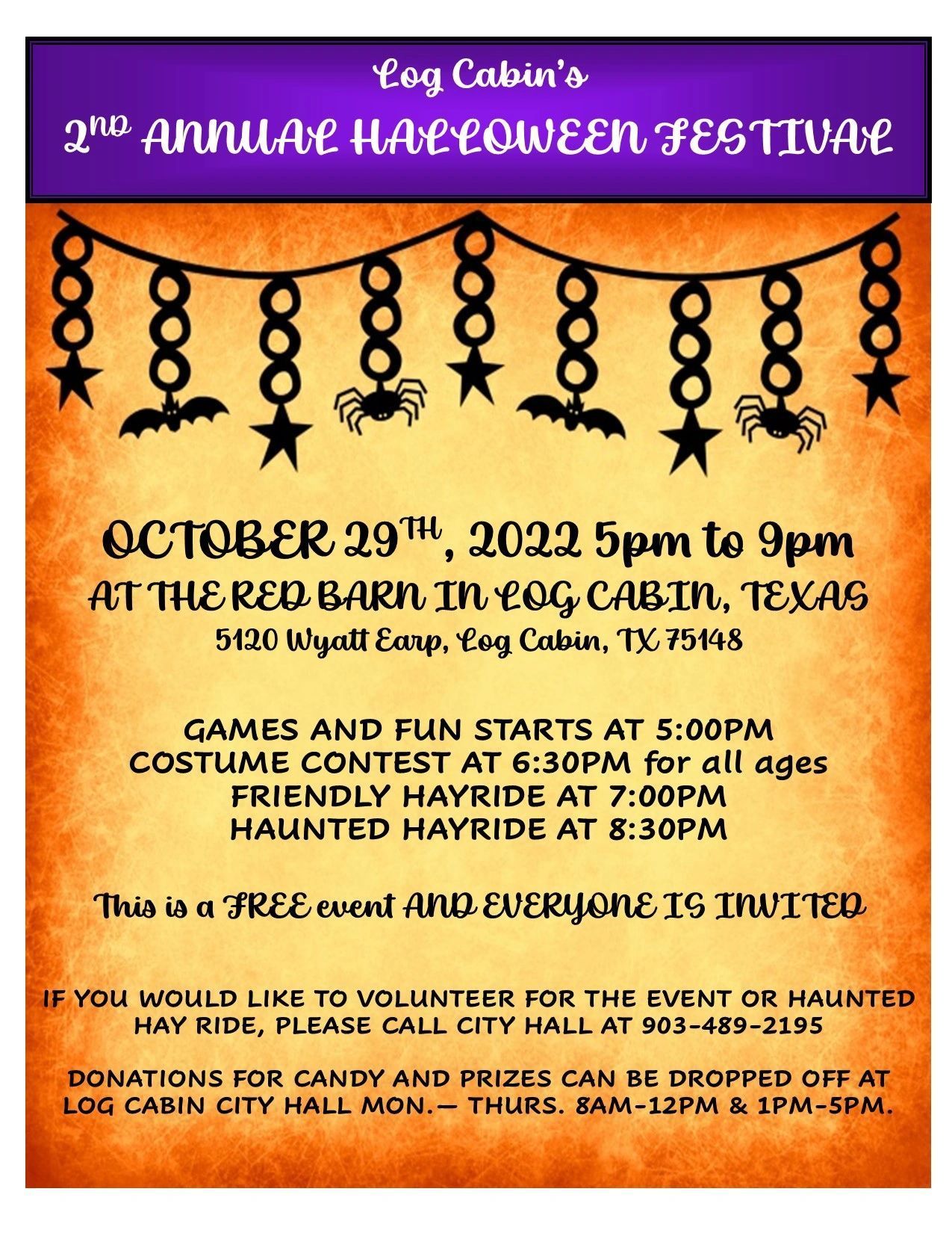 A poster for the 2nd annual halloween festival