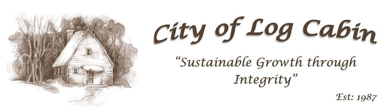 city of log cabin logo