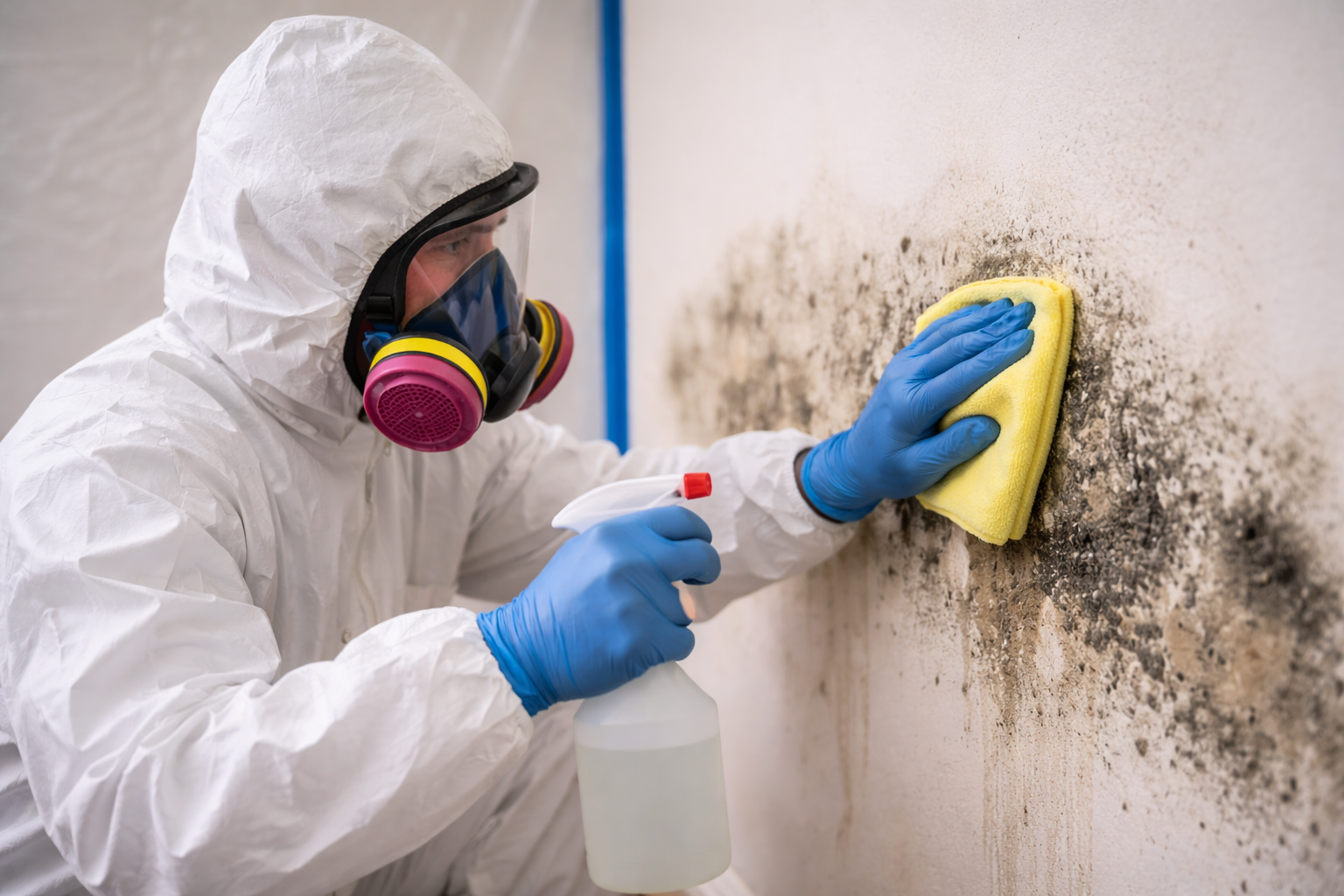 Hand holding a thermal imaging camera, displaying heat variations on a wooden ceiling beam in a room.