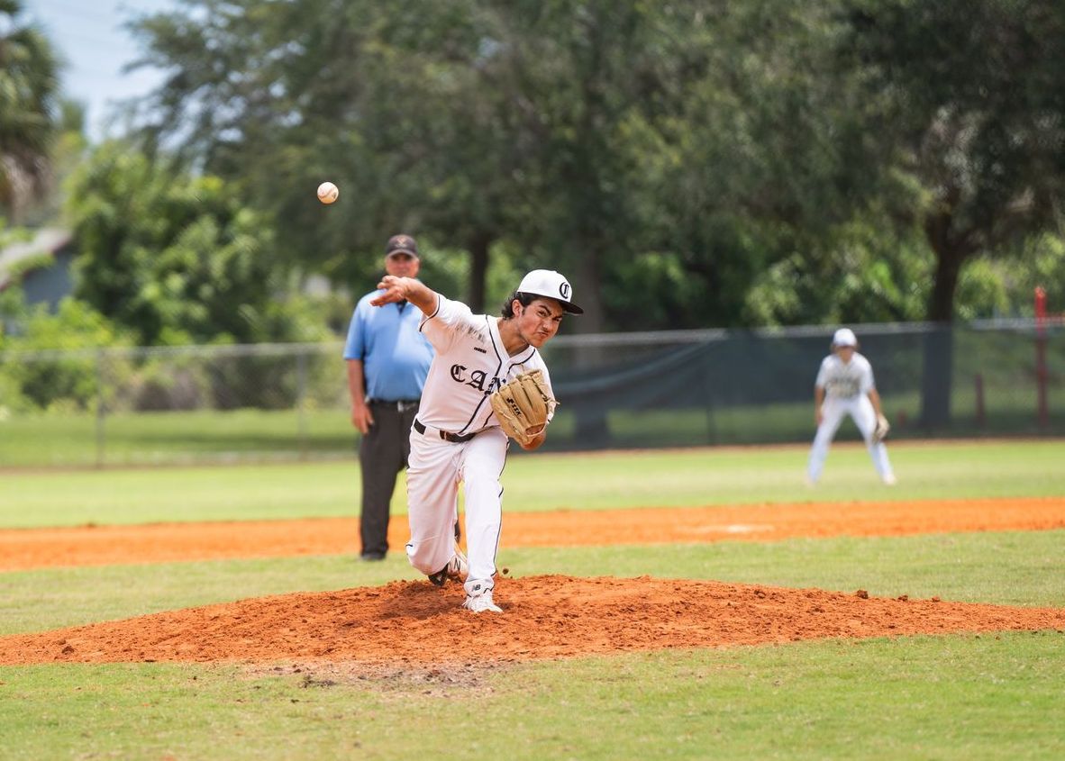 A young boy is pitching a baseball on a baseball field.