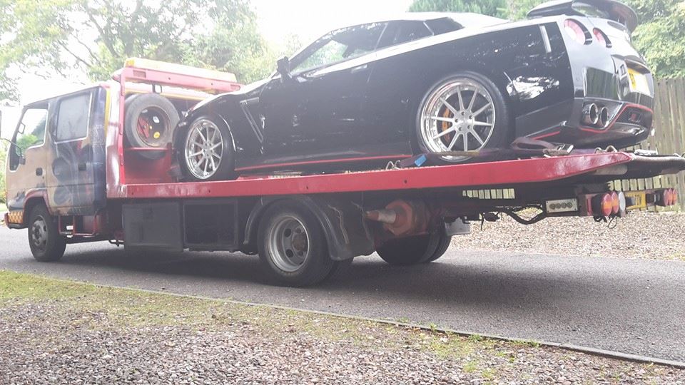 car on a tow truck