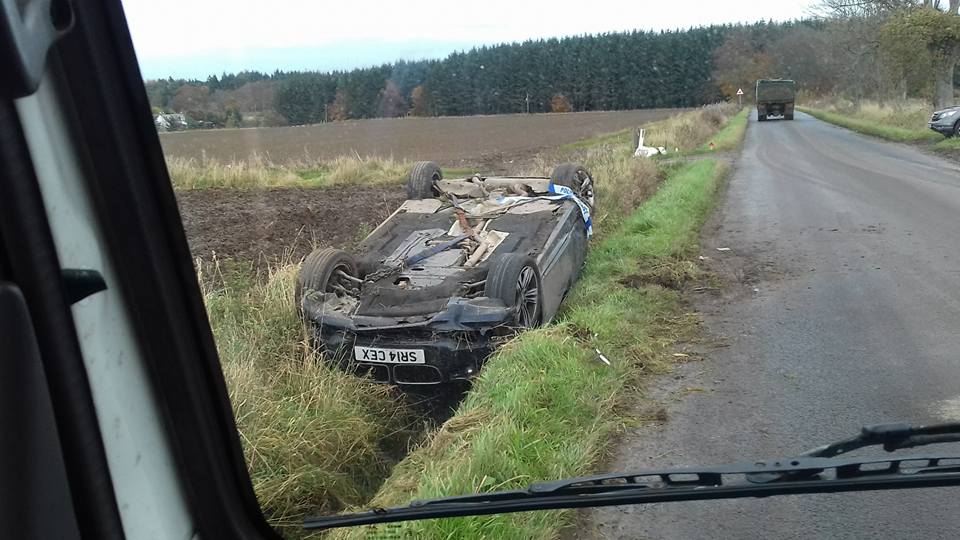 car fallen off the road