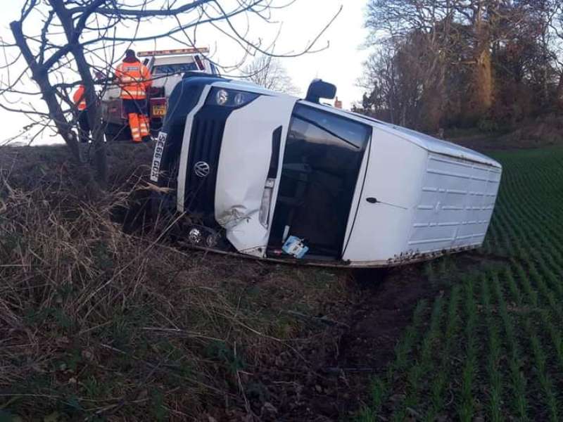 truck fallen of the road