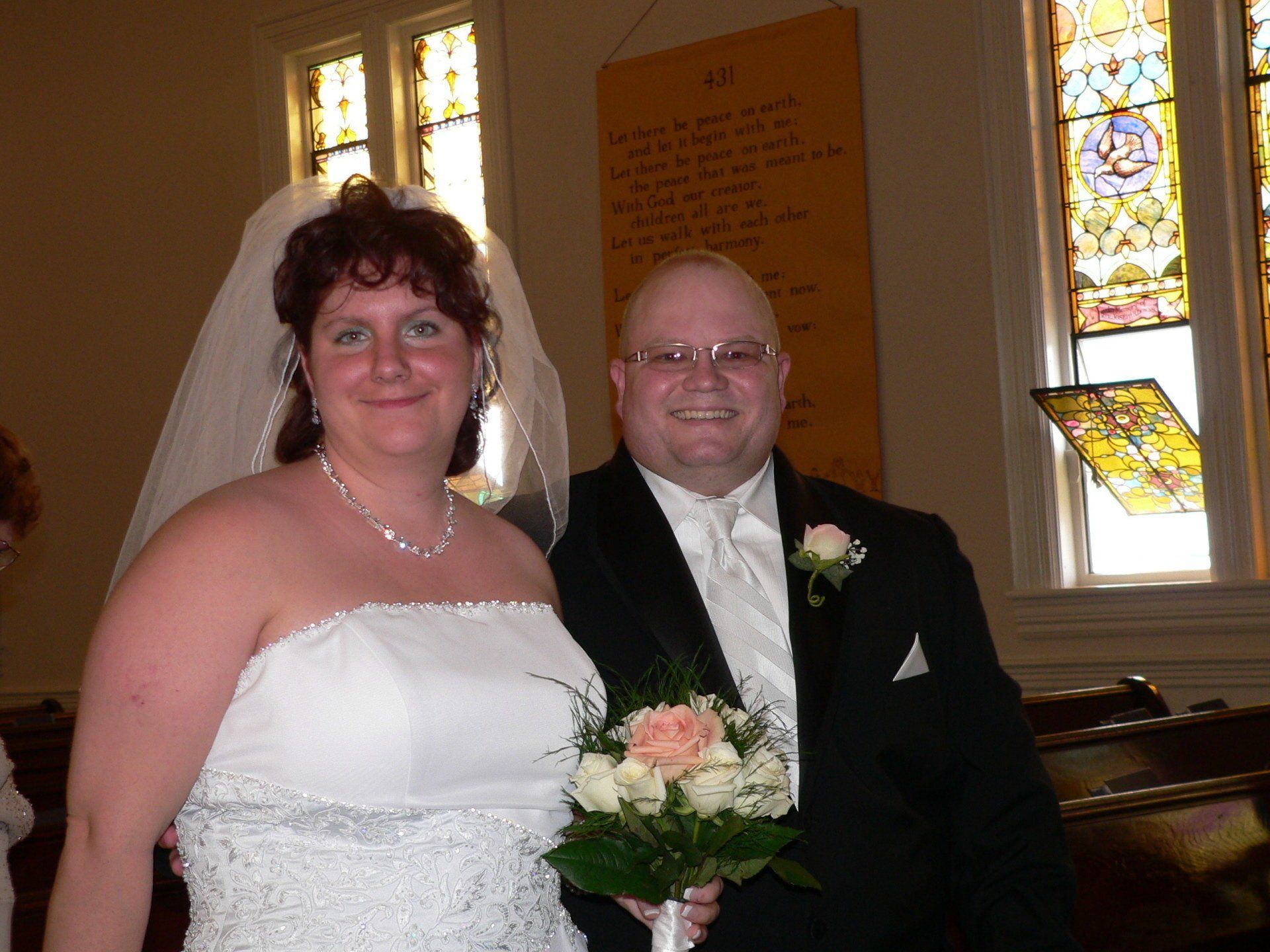 wedding bride and groom at Martel Roberge Function Center, Rollinsford, New Hampshire