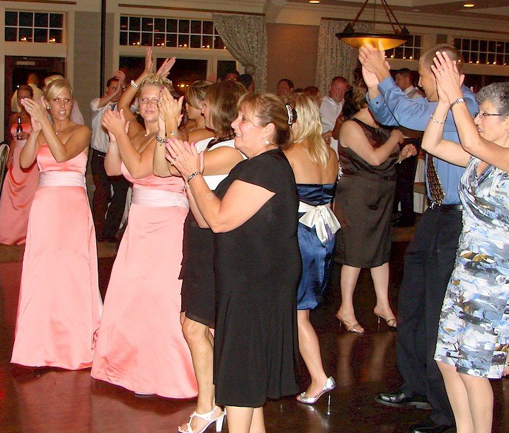 ri wedding DJ guests dance at Atlantic Beach Club, Middletown, Rhode Island