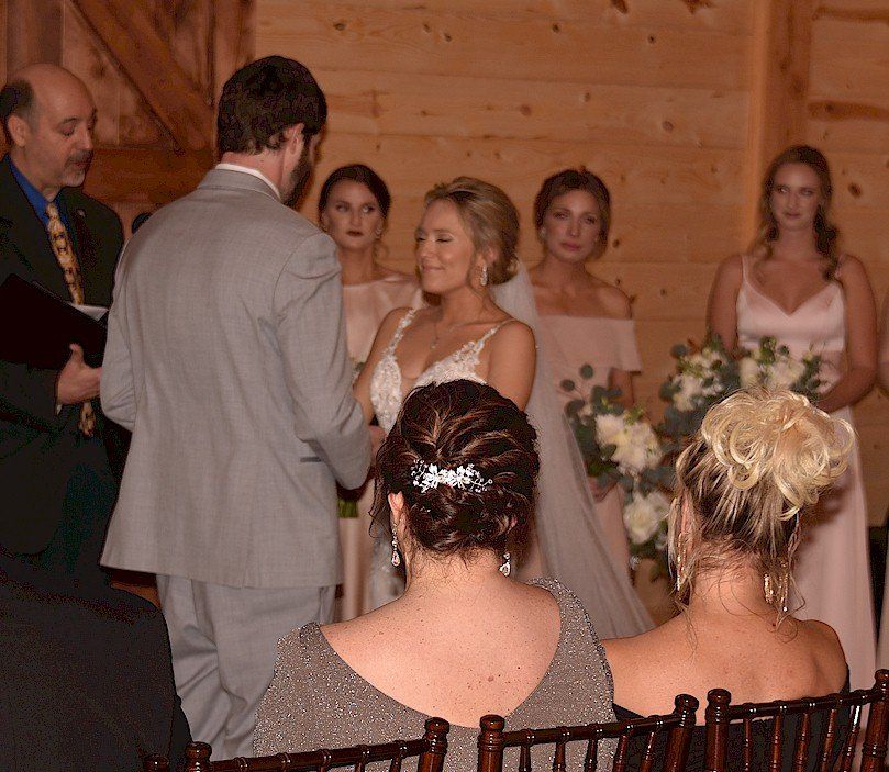 wedding ceremony at Barn At Bull Meadow, Concord, NH