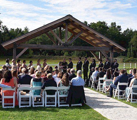 wedding ceremony at the Barn At Bull Meadow, Concord, NH