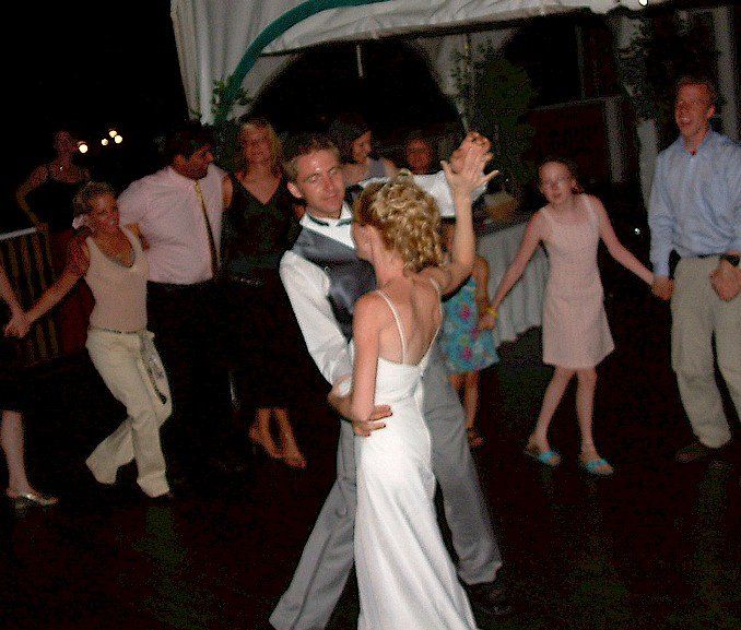 wedding guests dancing at Castle Manor Inn, Gloucester, Massachusetts