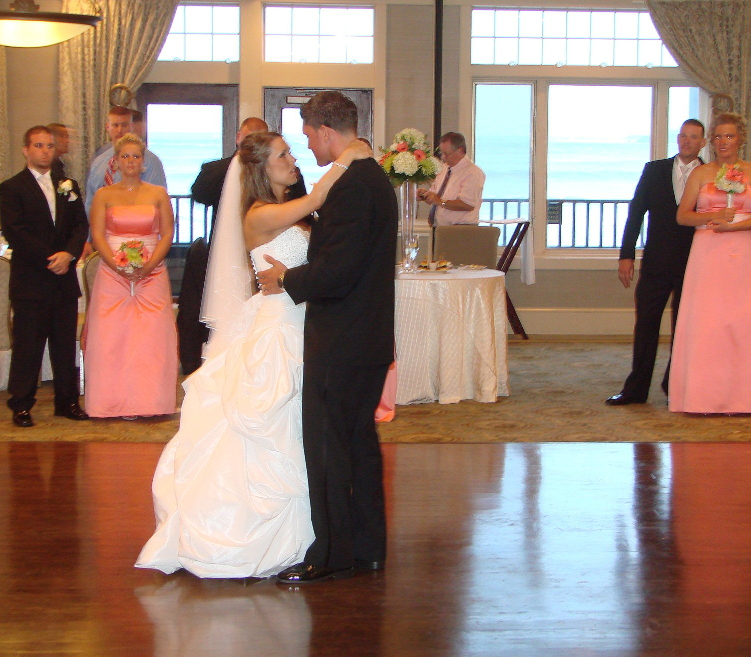 bride and groom first dance DJ at Atlantic Beach Club, Middletown, Rhode Island