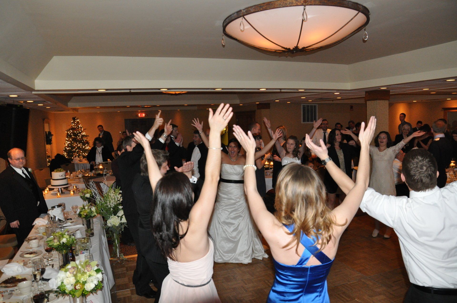 wedding guests dancing at Wolfeboro Inn, Wolfeboro, New Hampshire