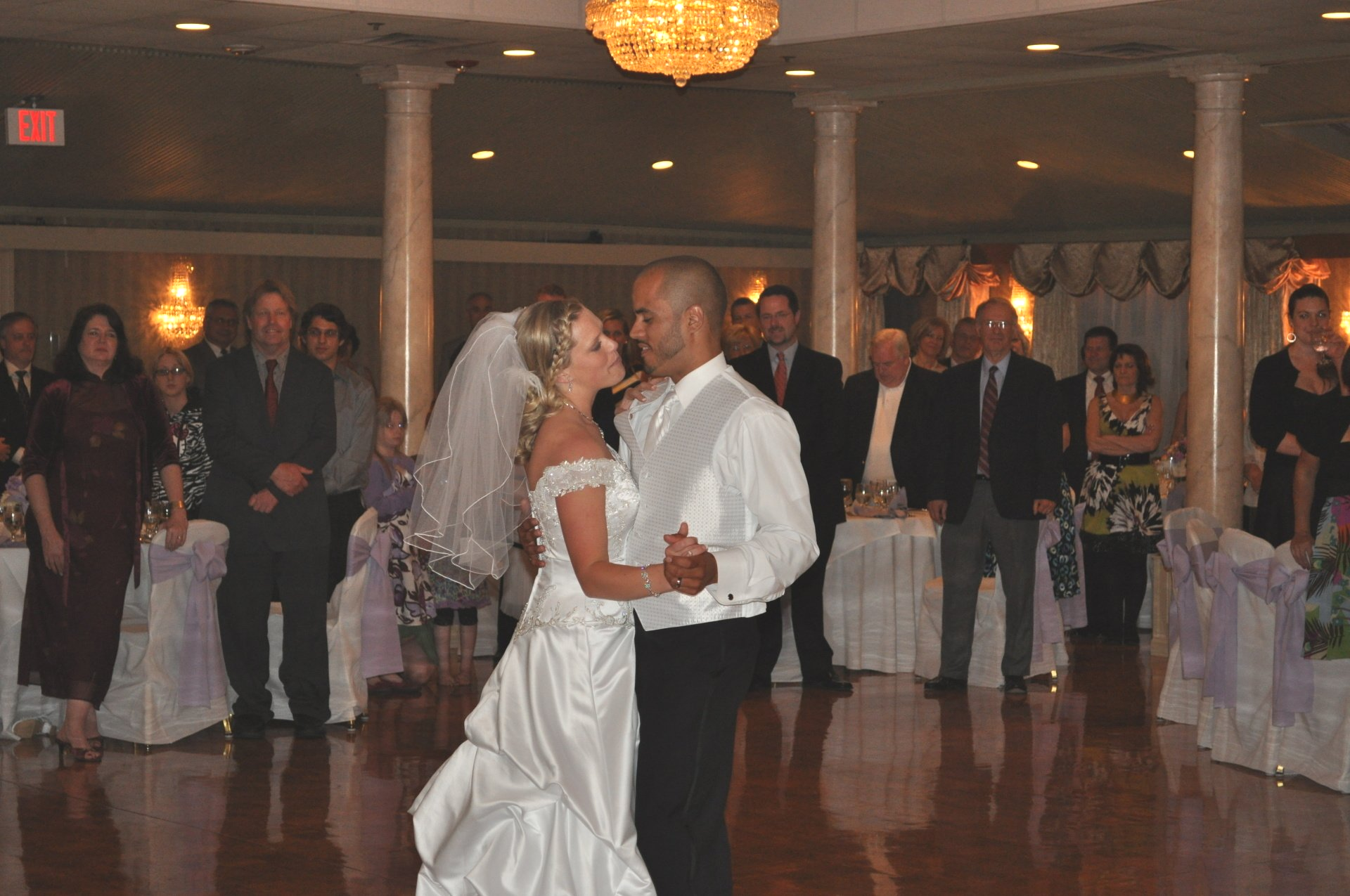 bride and groom first dance DJ at Lake Pearl Luciano's, Wrentham, Massachusetts