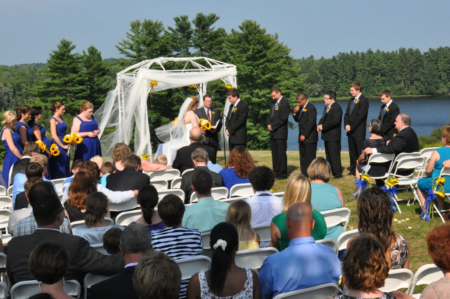 wedding ceremony at Spring Hill, South Berwick, Maine