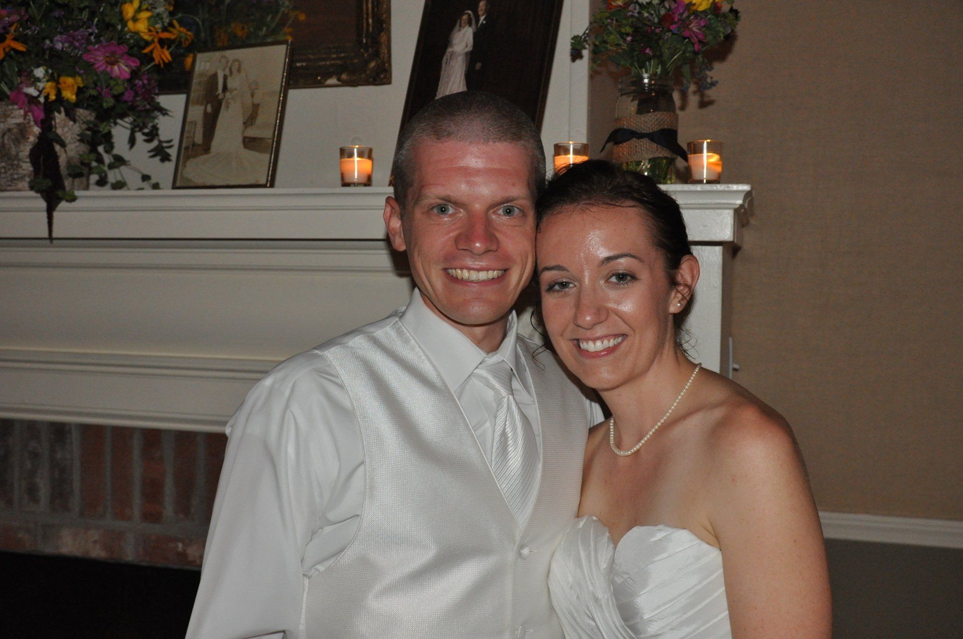 wedding bride and groom at Chase House, Meredith, New Hampshire