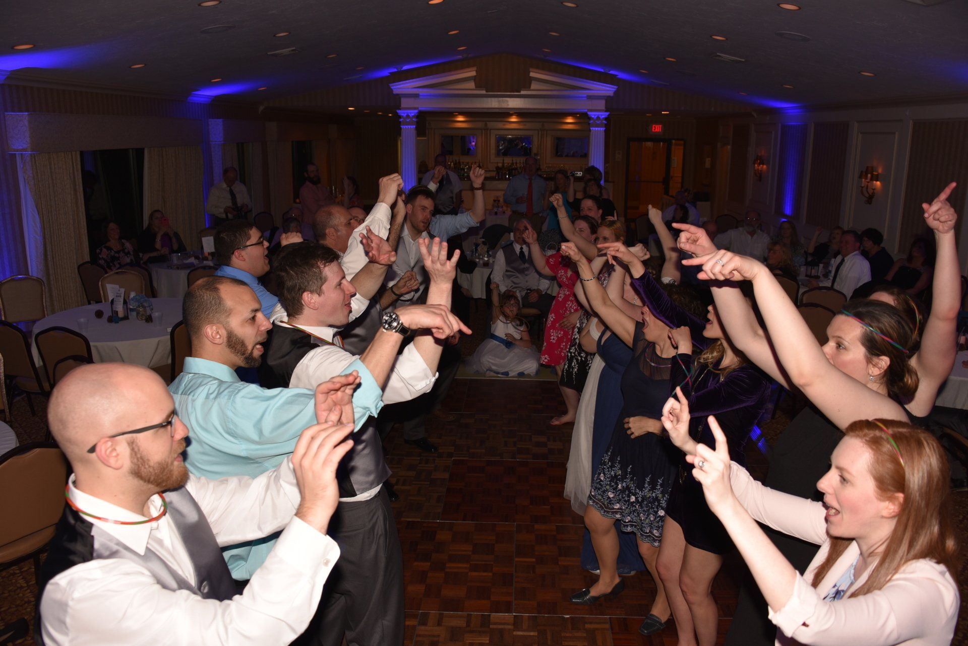 wedding guests dancing at Margate Resort, Laconia, New Hampshire