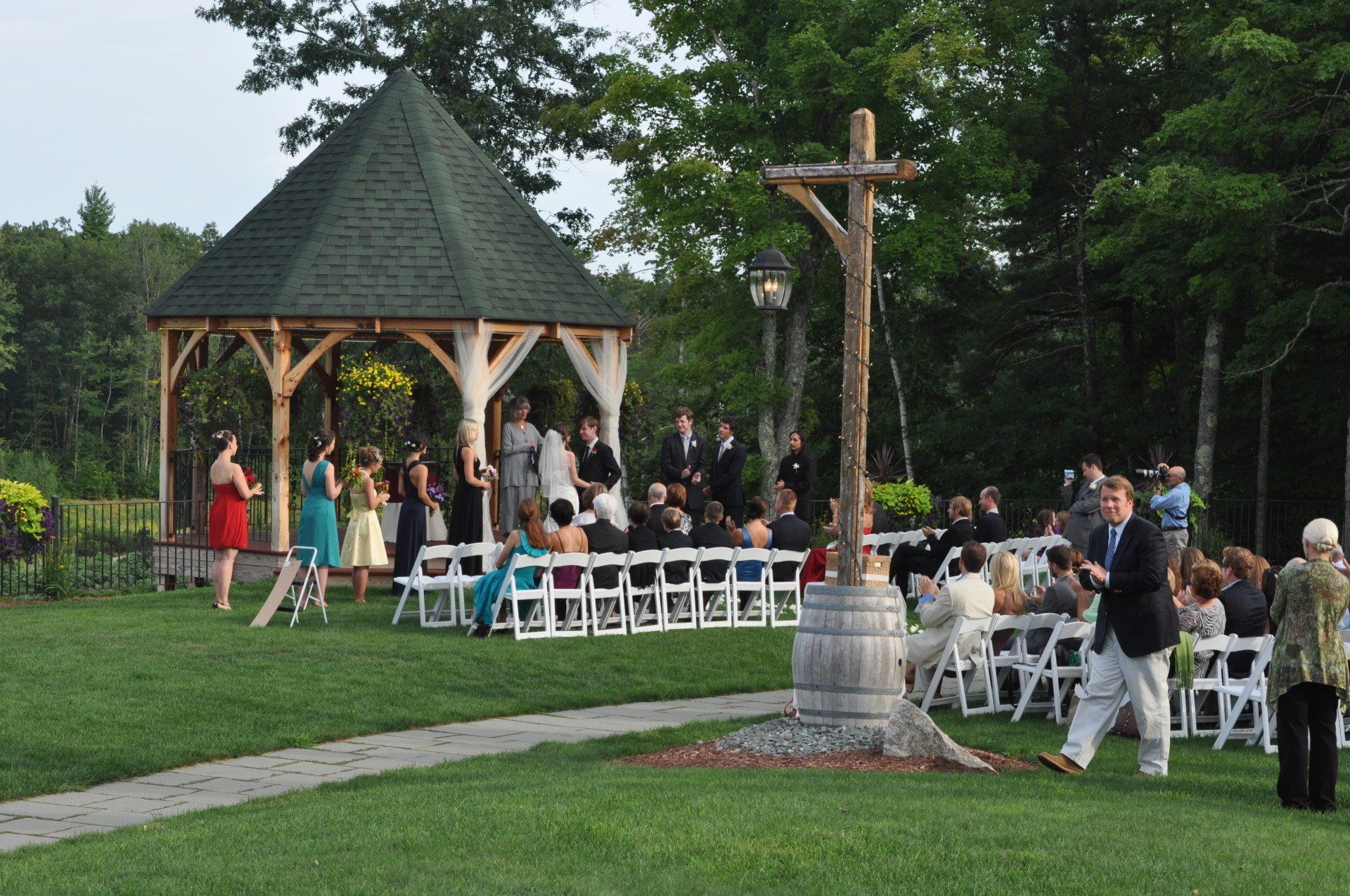 wedding ceremony at Zorvino Vineyards, Sandown, New Hampshire