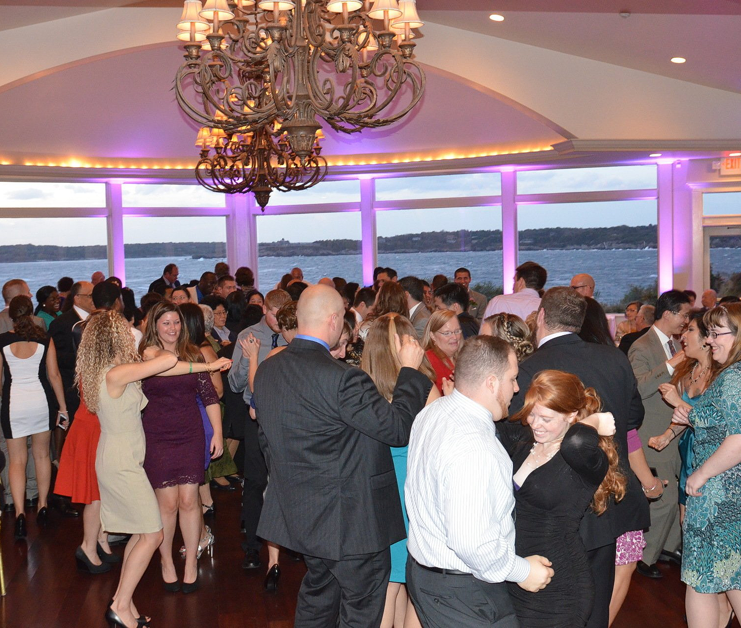 ri wedding DJ guests dance at Ocean Cliff, Newport, Rhode Island