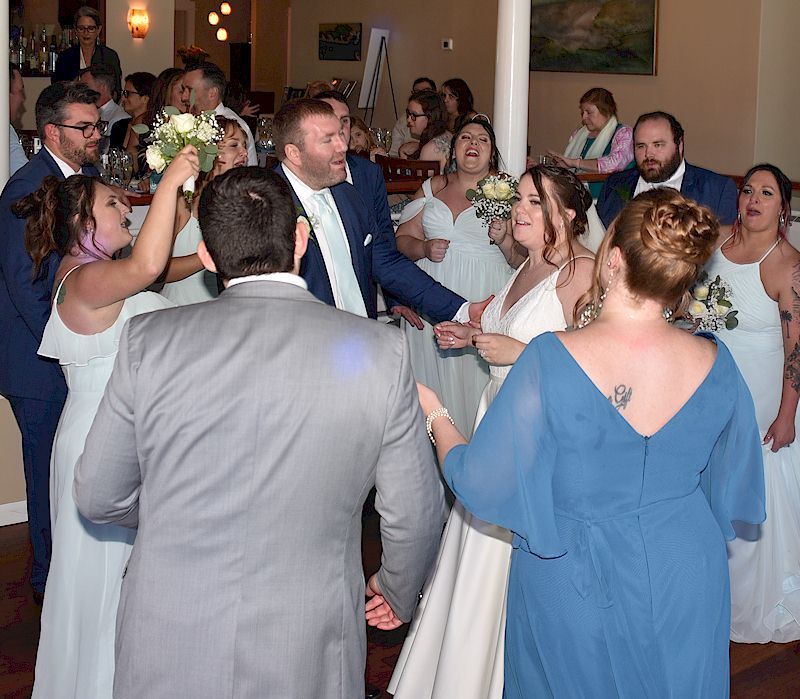 Dockside Guest Quarters, York, Maine Wedding DJs wedding party dance