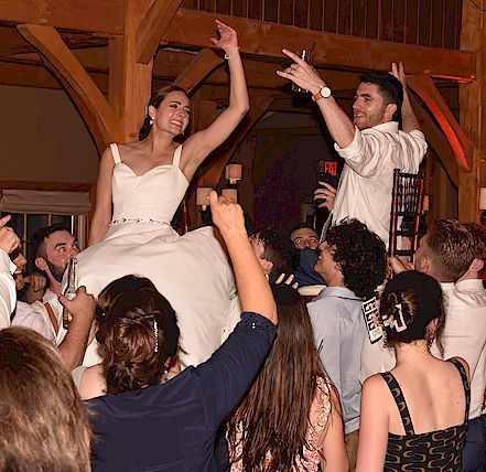 wedding guests dancing at Harrington Farm, Princeton, MA